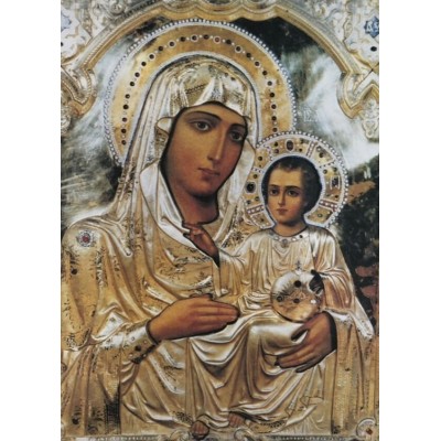 Χάρτινη Εικόνα Αγιογραφίας Παναγία Ιεροσολυμίτισσα 15,6Χ21,4cm_43211